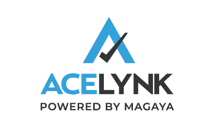 Logotipo ACELYNK Powered by Magaya  de la solución de cumplimiento de normas aduaneras con software ABI